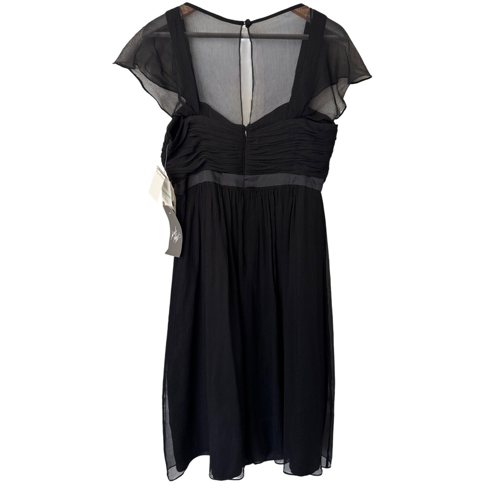 Vintage Morgan‎ McFeeters 100% Silk Dress Black Party Cocktail Size 8 NWT